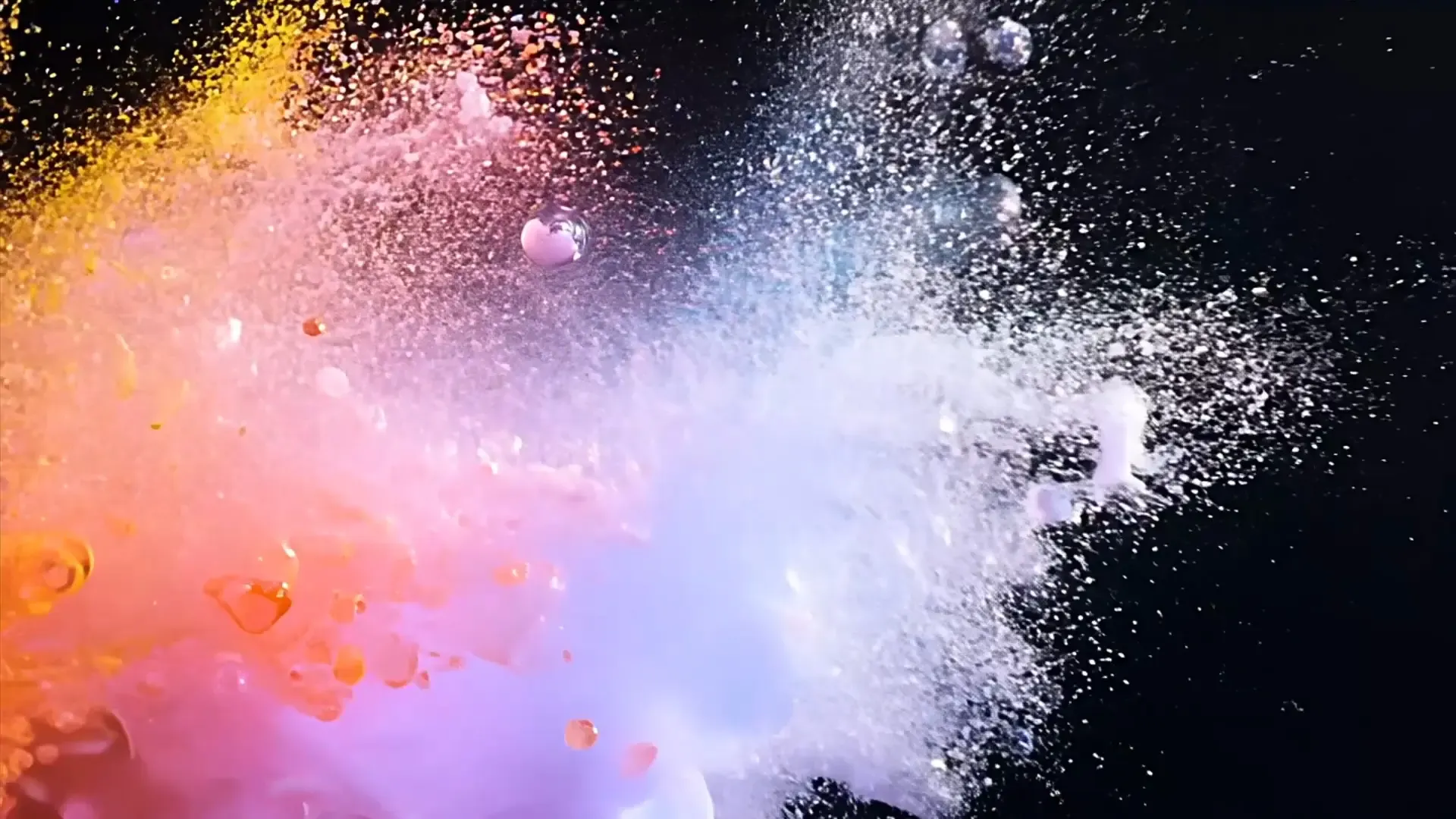 Colorful Powder Burst Overlay for Creative Title Animation